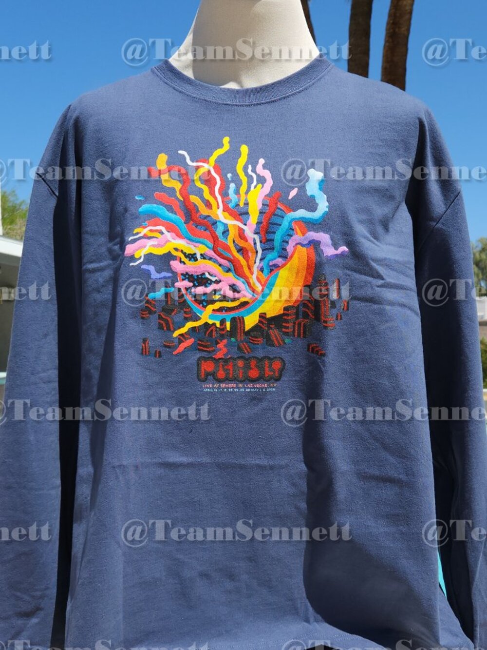 2026 Phish Long Sleeve Sphere Shirt - Graham Yarrington Rainbow Sphere Design